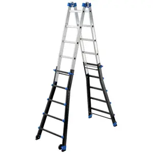 GIERRE Echelle pliable multifonction télescopique 4x5 échelons 6m04 Hailo ProfiLine pas cher