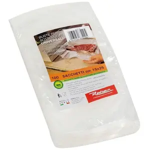 Comparateur de prix : Sac alimentaire de 100 poches gaufrées Reber Blanc 15x25 cm 150500015