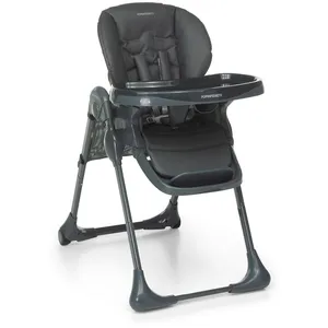 Foppapedretti Chaise haute Gourmand, enfants de 6 mois à 3 ans (jusqu'à 15 Kg), légère et compacte, rembourrage amovible et lavable, inclinable multiposition, panier à objets graphiteVendu paramazon