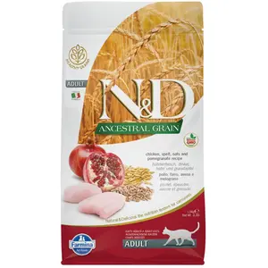 Farmina Pet Food N&D ANCESTRAL Grain Cat Chicken, Spelt, Oats and Pomegranate Adult 5KGVendu parzooplus
