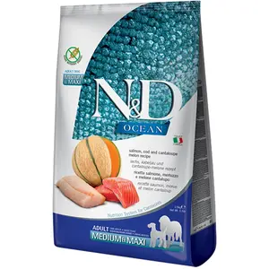 Comparateur de prix : Farmina Nourriture Pour Chiens Ocean Salmon Cod Medium Maxi 12kg