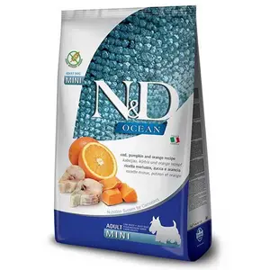 7 kg N&D Ocean Pumpkin Cod Fish & Or Adult Mini nourriture pour chien sec pas cher
