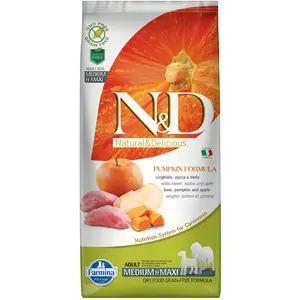 Comparateur de prix : Farmina Pet Food N&D Pumpkin Dog Wild Boar & Apple Adult Medium & Maxi 12 KG
