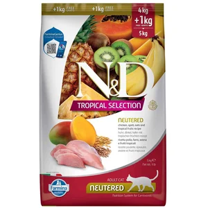 FARMINA ND Cat Tropical Selection NEUTERED Poulet 4 + 1 kgVendu parzooplus