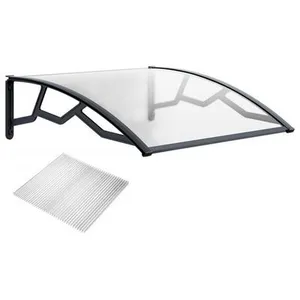 Artplast Auvent de Porte d'Entrée 100 x 120 cm - Polycarbonate Alvéolé... pas cher