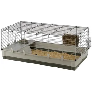 Comparateur de prix : Cage pour Lapins Krolik 120 XL - Ferplast - Vert - Montage A monter soi-même - Plastique et métal