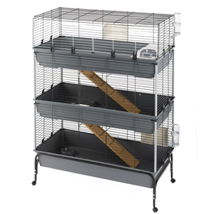 ferplast Cage lapin 3 niveaux 120x60cm H:167cm Vital 120 pas cher