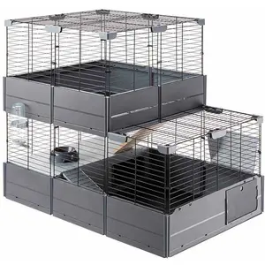 Ferplast Ferplast Cage À Lapins Multipla Double 107,5x72x96,5 Cm NoirVendu parrue-du-commerce