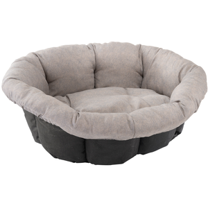 Housse Sofà en tweed beige pour le panier Siesta Deluxe (panier non inclus) de Ferplast, taille : 6, pour les chiensVendu parzooplus