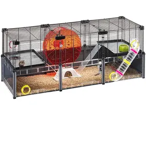 Comparateur de prix : Cage pour hamster avec accessoires large Ferplast Multipla Noir 107,5x37,5x42 cm 57007417