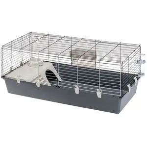 Comparateur de prix : Cage Ferplast Rabbit 120 pour lapin et cochon d'Inde - L118 x l58,5 x H51,5 cm - Bac gris clair