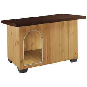 Comparateur de prix : Ferplast Niche en bois pin nordique coloris marron Baita 60 - 67 x 53 x 55,5 cm