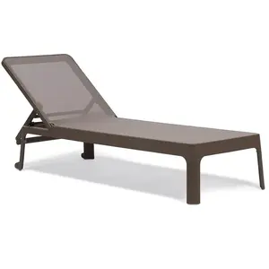 NARDI set de 2 bains de soleil PLANO (Tabacco / Castagno - Polipropile... pas cher