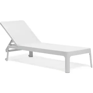 NARDI set de 2 bains de soleil PLANO (Blanc / Blanc - Polipropilene fi... pas cher