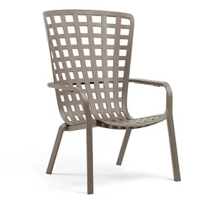 NARDI fauteuil pour l'extérieur FOLIO (Gris tourterelle - Polypropylène PRV) pas cher