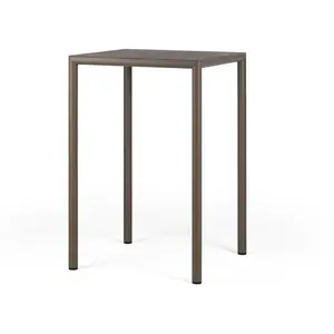 NARDI table carré pour extérieur PIAVE 70 HIGH cm (Tabac - Piano Lamin...