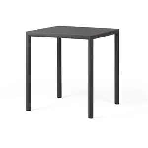 NARDI table carré pour extérieur PIAVE 70 cm (Anthracite - Piano Lamin...