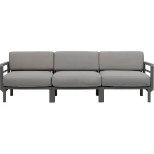 NARDI - Canapé de jardin rebourré Maximo - Gris - Tissu acrylique Sunb...