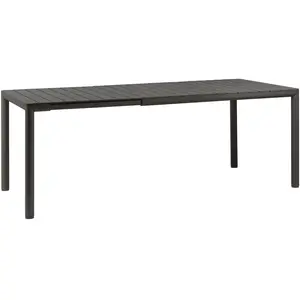 NARDI - Table rectangulaire Tevere - Noir - Résine de fibre de verre -... pas cher