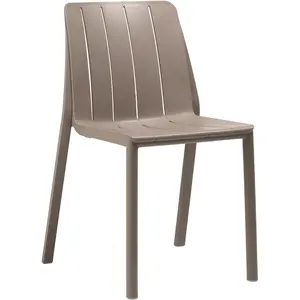 NARDI - Chaise empilable Tiberina - Beige - Résine de fibre de verre -... pas cher