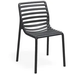 NARDI set de 2 chaises pour extérieur DOGA BISTROT (Anthracite - Polypropylène PRV) pas cher
