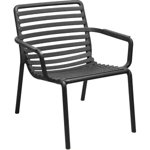 NARDI set de 2 fauteuils pour extérieur DOGA RELAX (Anthracite - Polypropylène PRV) pas cher