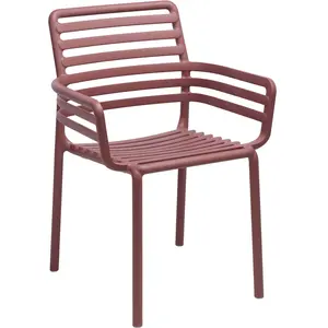 NARDI set de 2 fauteuils pour extérieur DOGA ARMCHAIR (Marsala - Polypropylène PRV) pas cher