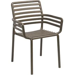 NARDI set de 2 fauteuils pour extérieur DOGA ARMCHAIR (Tabac - Polypropylène PRV) pas cher