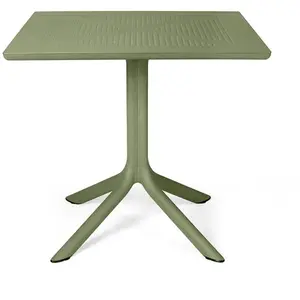 Nardi Table Carré Pour L'extérieur Clip 80 (Agave - Fibre De Verre Pol...
