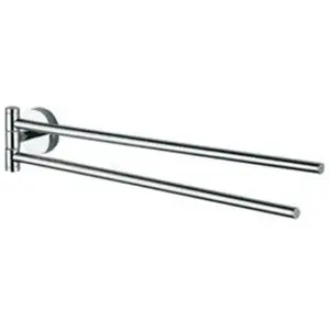 Inda - Porte-serviettes double articulation Forum chrome poli pas cher
