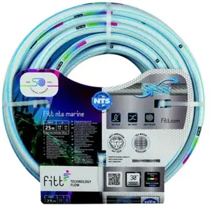 Fitt Tuyau d'arrosage NTS - Marine et blanc - 15mm - 25m pas cher