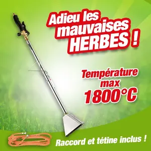 Désherbeur thermique bruleur triangle + tuyau 5 m Ribimex PROX582950-1 pas cher