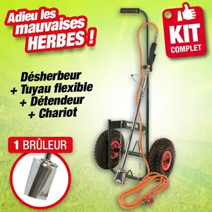 Ribimex RIBILAND Kit desherbeur thermique avec chariot roues gonflables proxkit1 pas cher