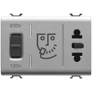 Prise rasoir+transfo d'isolement 3M tit Gewiss GW14331 pas cher