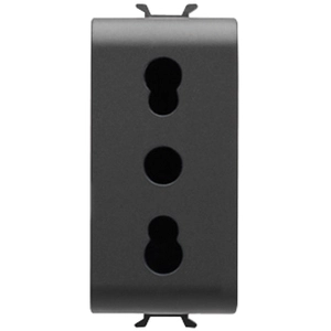 Gewiss - Chorus prise bipasso 10/16A noir GW12203 pas cher