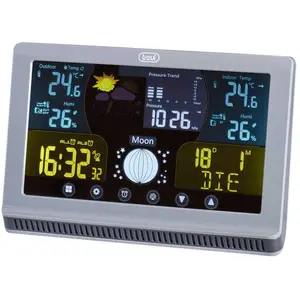 Comparateur de prix : STATION MÉTÉO AVEC CAPTEUR EXTERNE ET COMMANDES TACTILES TREVI ME 3P70 RC