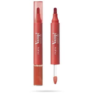 PUPA Milano - VAMP! MARKER DUO Rouge à lèvres 1 pieces Rouge foncé uni... pas cher
