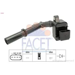 Bobine D'Allumage 9.6552 Facet Mercedes-Benz Facet 9.6552 pas cher