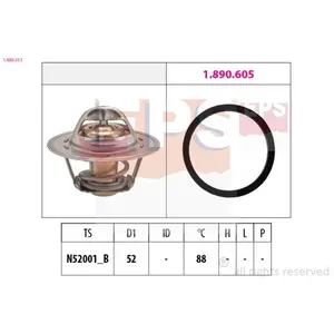 Comparateur de prix : EPS Facet Thermostat d'eau Made in Italy - OE Equivalent 1.880.312