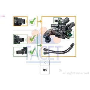 Comparateur de prix : FACET Thermostat d'eau pour MINI: MINI & PEUGEOT: 308 (Ref: 7.8927K)