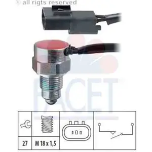 FACET Contacteur feu de recul 7.6319 Filetage: M18x1,5