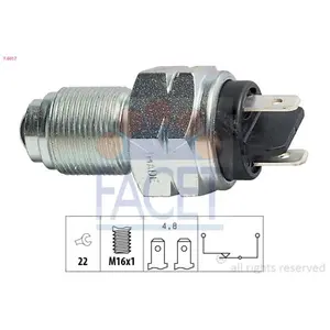 Comparateur de prix : FACET Contacteur de feu de recul pour RENAULT: Trafic, Alpine, R21, Master, R5, R20, Espace & DACIA: 1310 & VAUXHALL: Arena (Ref: 7.6017)