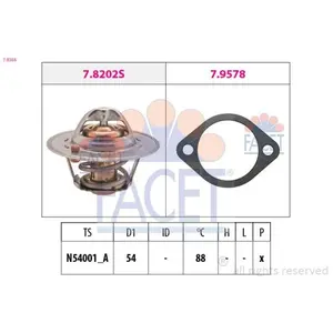 Comparateur de prix : Thermostat, liqiuide de refroidissement Made in Italy - OE Equivalent 7.8358 Facet 7.8358