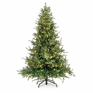 Bizzotto Sapin de noël 240 cm, 6799 branches, 1600 micro-led, ø 170 cm pas cher