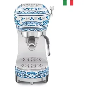 Comparateur de prix : Machine à expresso Smeg Dolce & Gabbanna ECF02DGBEU 1350 W Blue Mediterraneo