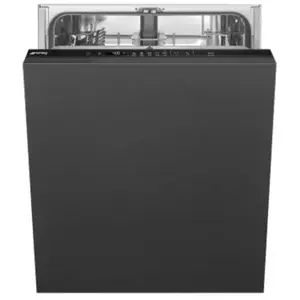 Lave-vaisselle encastrable 13 couverts l. 60 cm STL262D Smeg noir pas cher