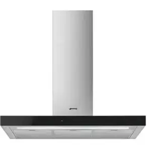 Comparateur de prix : Smeg Hotte Cheminée plate Smeg Universale KBT9L4VN - Inox et verre noir