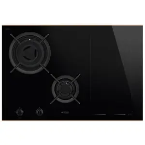 Plaque mixte induction gaz SMEG PM6743R pas cher