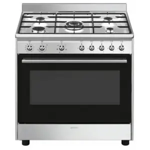 Piano De Cuisson Mixte - Table De Cuisson 5 Feux Gaz - Smeg - Cx90gm pas cher