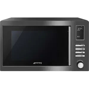 Micro-ondes + Gril Smeg MOE25B - SMEG - Noir - 25 Litres - 900 Watt pas cher